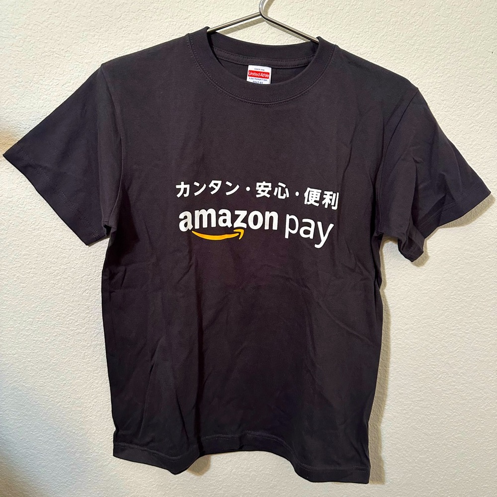 *NWOT* AMAZON Pay Promotional Black Short Sleeved Tee Shirt Mandarin Exclusive